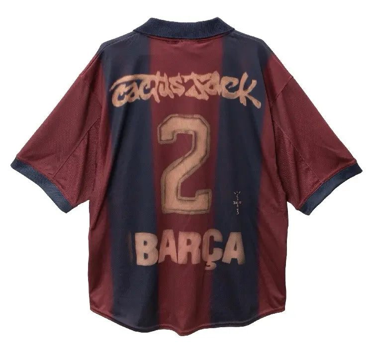 Travis Scott x FC Barcelona 2000-01 Home Skeleton Shirt