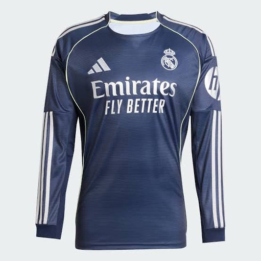 Real Madrid 25/26 Long Sleeves Away Jersey