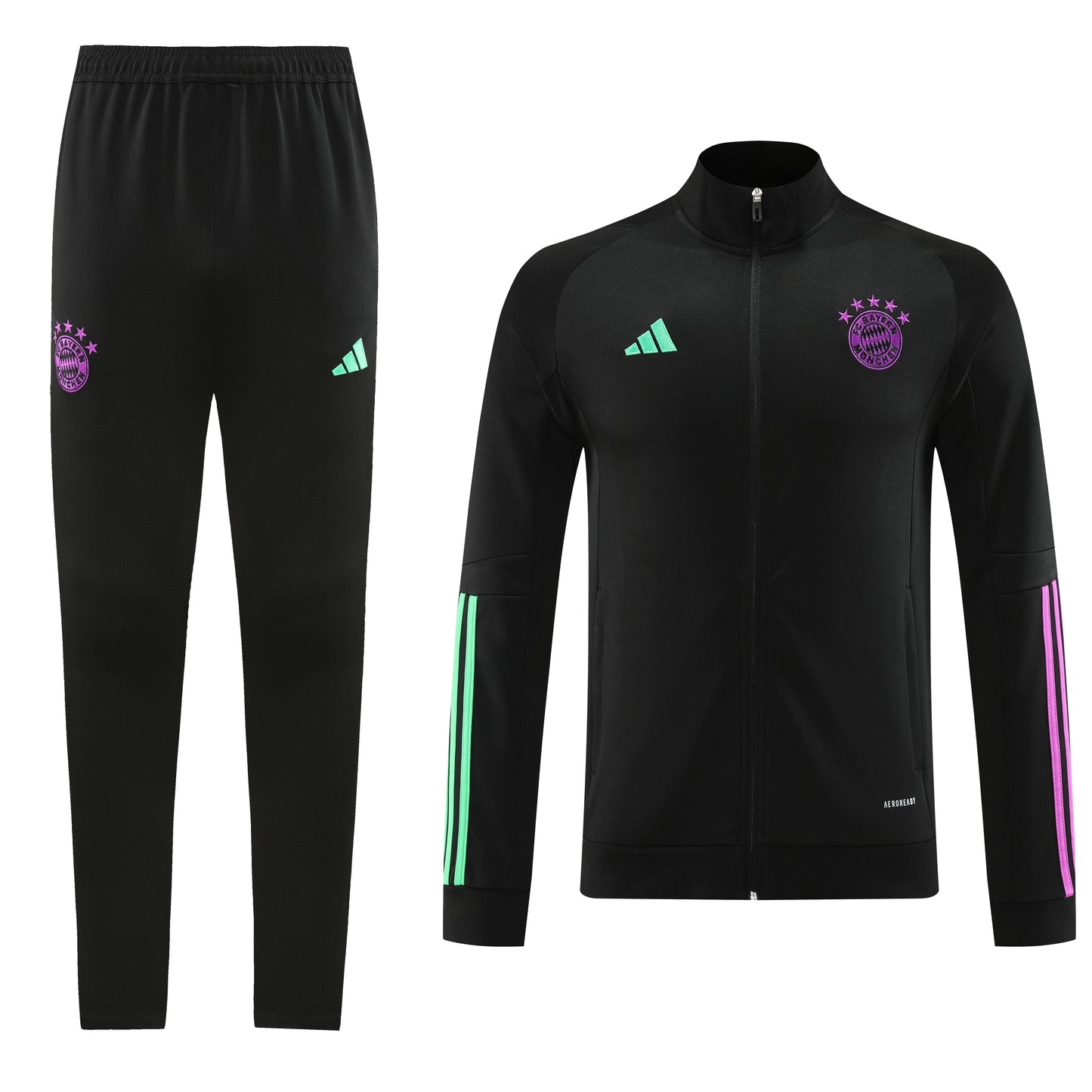 Bayern 23/24 Full-Zip TrackSuit - Black