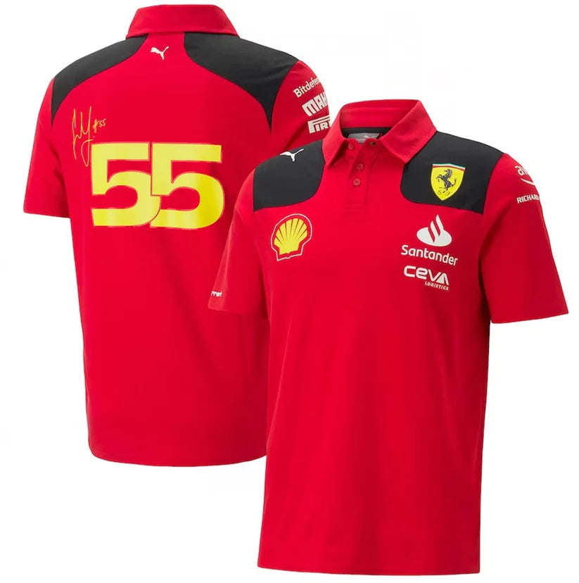 Scuderia Ferrari F1 Carlos Sainz Team Polo Tee 2023