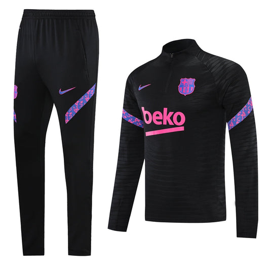 Barcelona 21/22 Half-Zip Tracksuit - Black