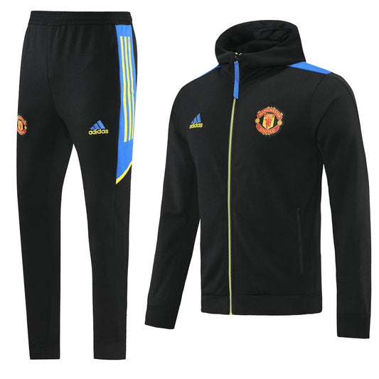 Manchester United 21/22 Full-Zip TrackSuit - Black