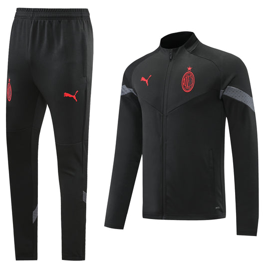 AC Milan 22/23 Full-Zip Tracksuit - Black