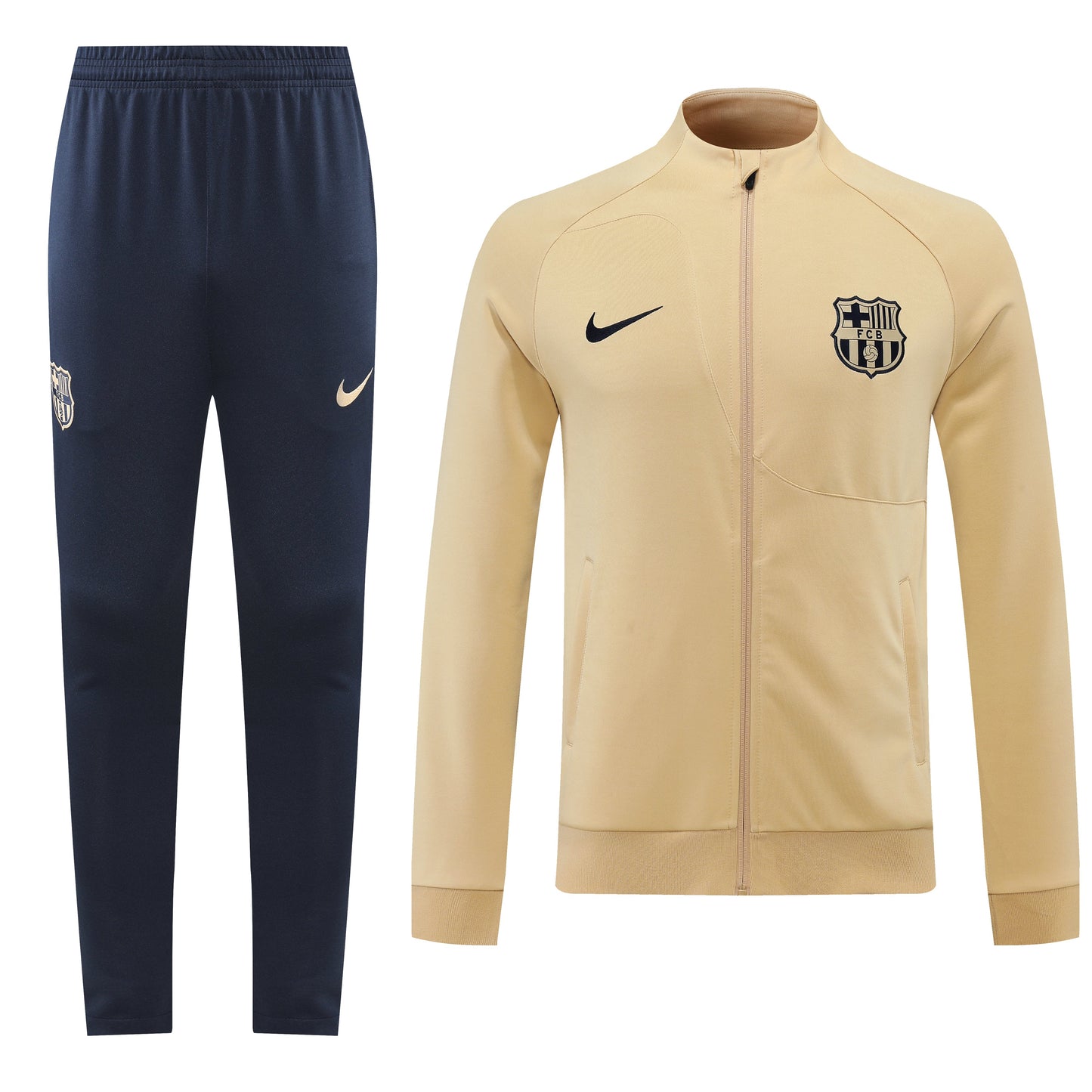 Barcelona 22/23 Full-Zip Tracksuit - Gold