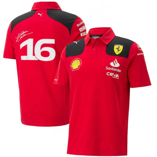 Scuderia Ferrari F1 Charles Leclerc #16 Driver Polo T-shirt 2023