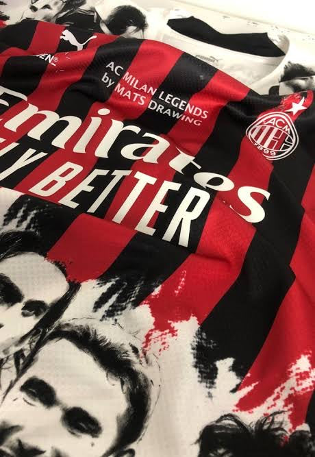 AC Milan legends by Mats drawing Jersey