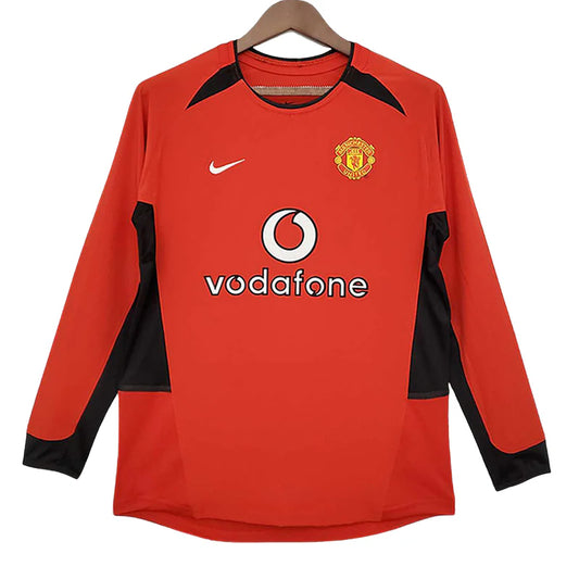 Manchester United Home Retro 02/03 Long Sleeves Jersey