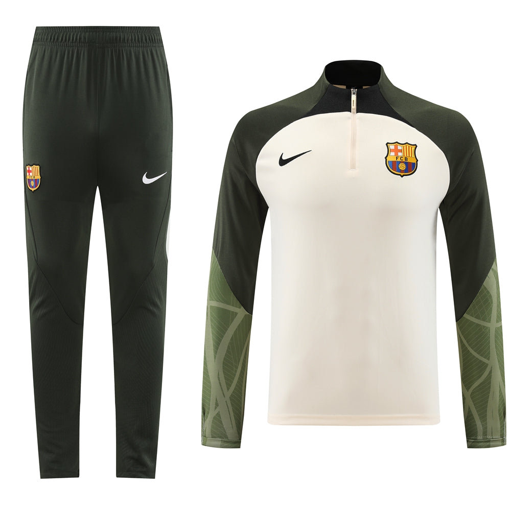 Barcelona 23/24 Half-Zip Tracksuit - white