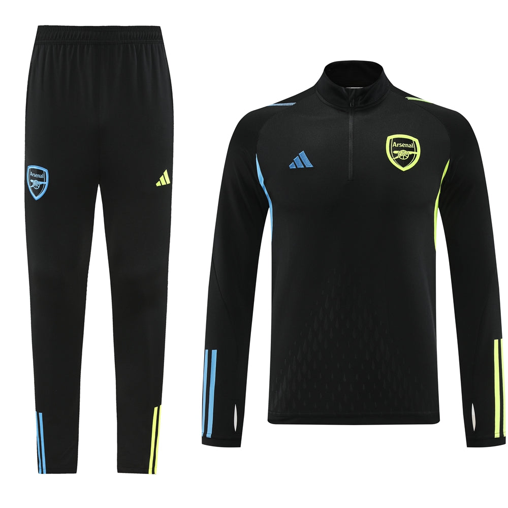 Arsenal 23/24 Half-Zip Tracksuit - Black