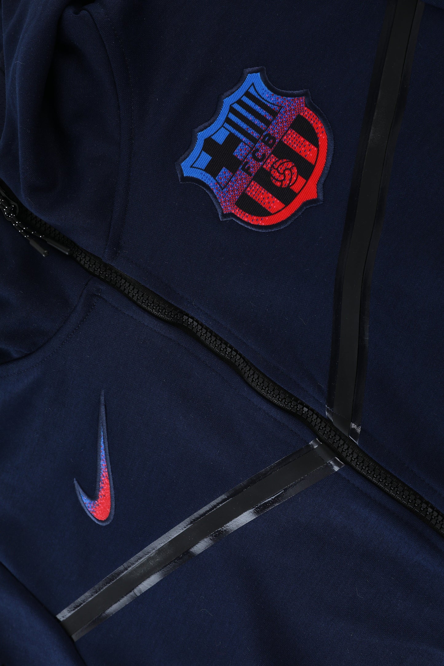 Barcelona 22/23 Hooded Full-Zip Tracksuit - Blue Navy