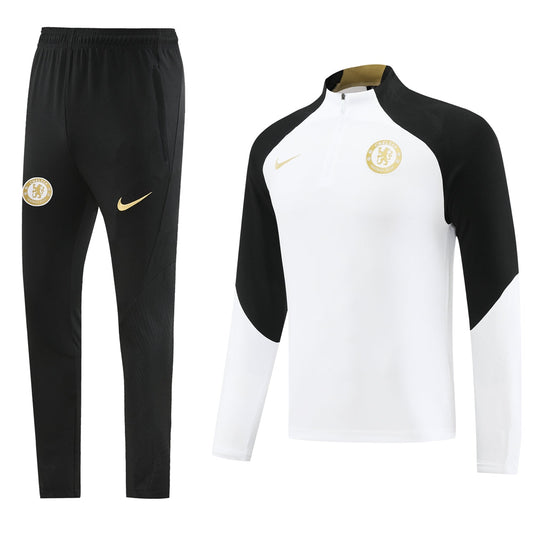 Chelsea 23/24 Half-Zip Tracksuit - Gold & Black