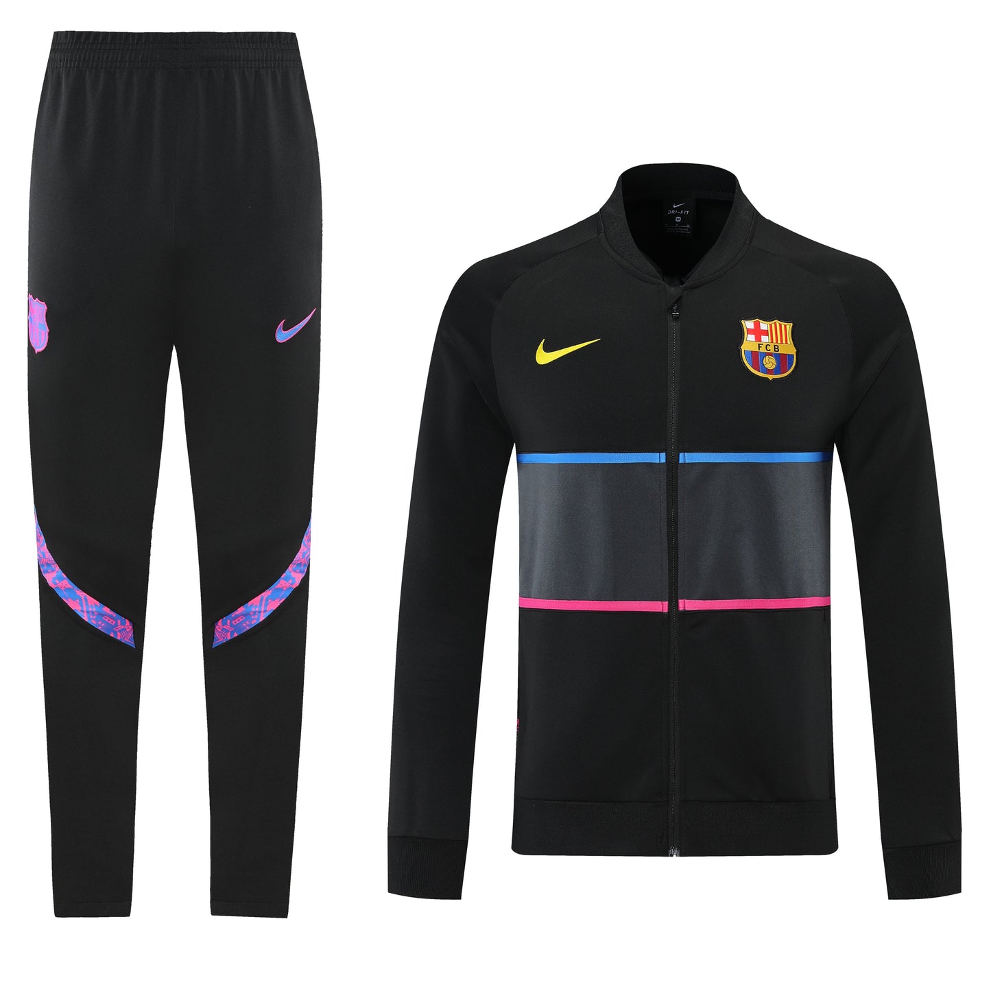 Barcelona 21/22 Full-Zip Tracksuit - Black