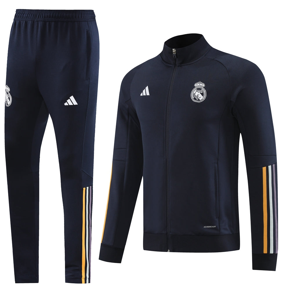 Real Madrid 23/24 Full-Zip TrackSuit - Black